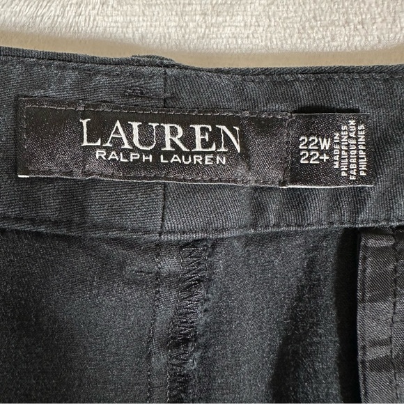 Lauren Ralph Lauren Shorts Women Size W22 Black Shlash Pockets 9" Bermuda RLL - Picture 4 of 12